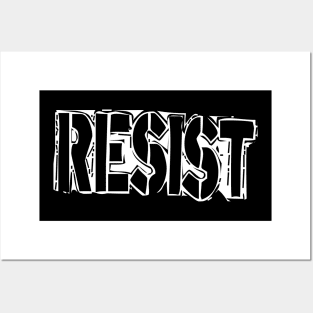 Punk - RESIST white Posters and Art